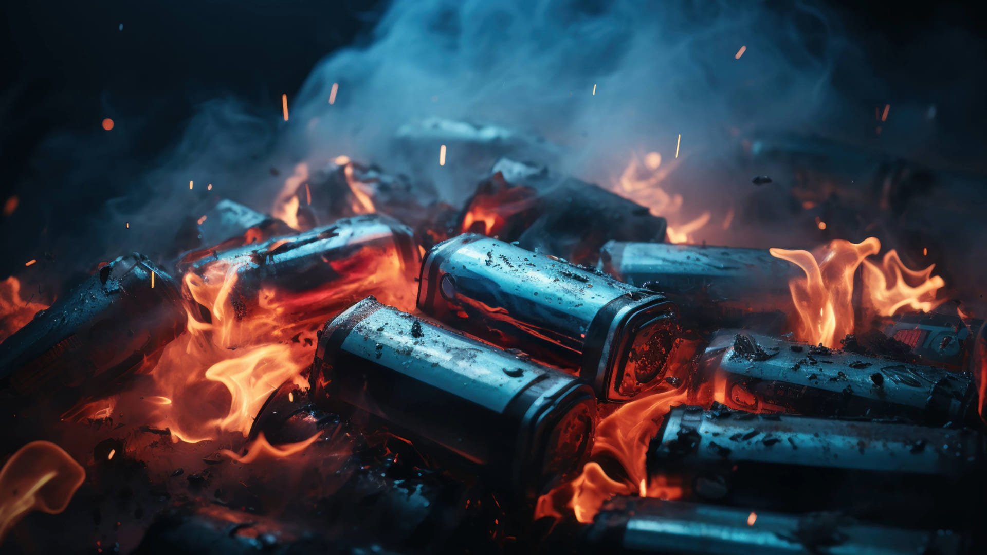 Cómo extinguir un fuego en baterías de litio